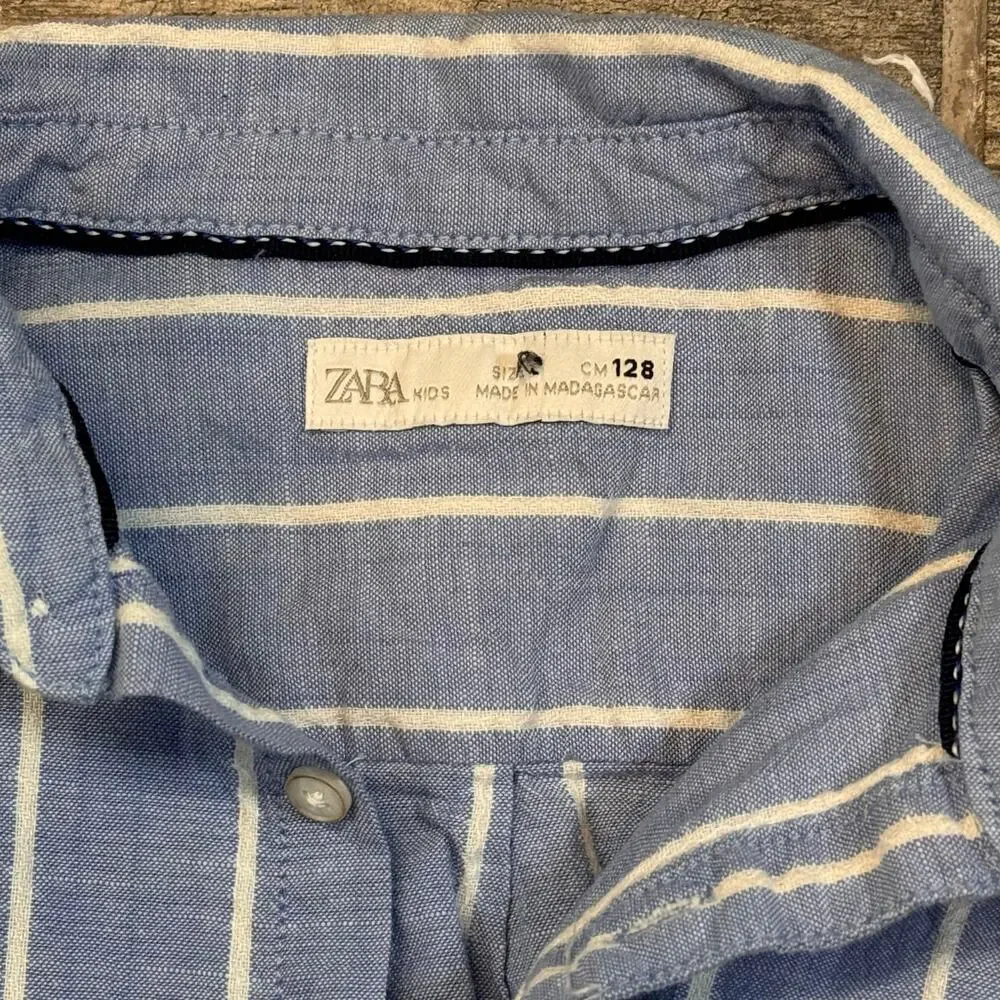 Zara Cotton Lightweight Button Down Boys Size 9